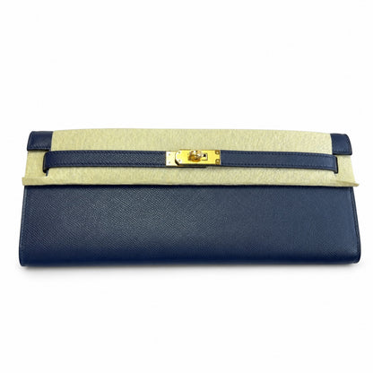 Kelly Cut 31 Clutch Epsom Leather Picture Dark Blue