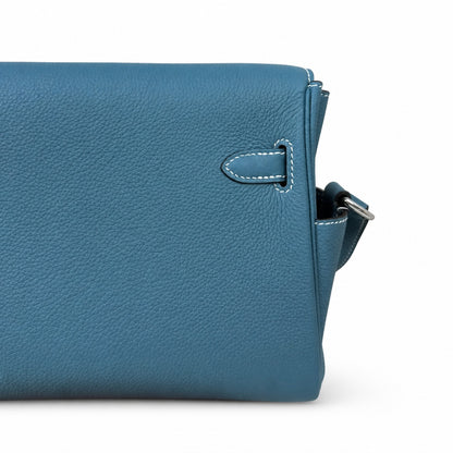 🆕 Available in stock: kelly messenger men's and women's bags, denim blue and silver buckles, imported leather, all-steel hand-waxed thread, the highest cost-effectiveness on the Internet. Unisex messe