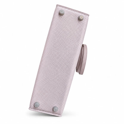Ready stock: Fully hand-stitched 👉Second generation Mini Kelly 19cm imported Epsom leather dreamy pink and purple silver buckle