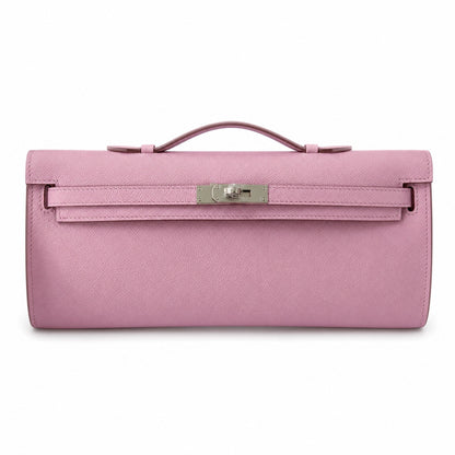 Kelly cut 31 handbag epsom mallow purple silver buckle ready stock