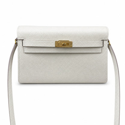 Kelly woc epsom, milkshake platinum buckle, Hass leather, handmade wax thread, all-steel hardware, top-selling market currency