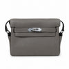 🆕 In stock Kelly Messenger messenger bag for men and women, pewter gray silver buckle, imported leather, all-steel hand-waxed thread, the highest cost-effectiveness on the Internet. The classic combin