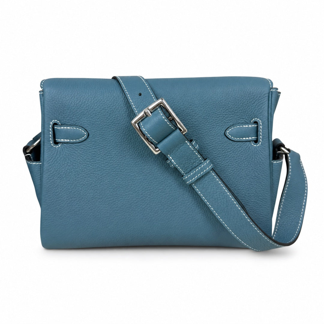 🆕 Available in stock: kelly messenger men's and women's bags, denim blue and silver buckles, imported leather, all-steel hand-waxed thread, the highest cost-effectiveness on the Internet. Unisex messe