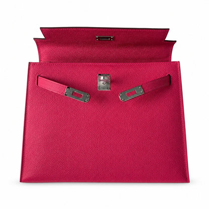 Customer order💕kelly25 5J pink epsom silver buckle hand-stitched