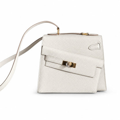 Latest new style 🆕 kelly latest style FW 2022 double-sided kelly epsom leather double-sided irregular design bold change new look more handsome and stylish 10 milkshake white gold buckle
