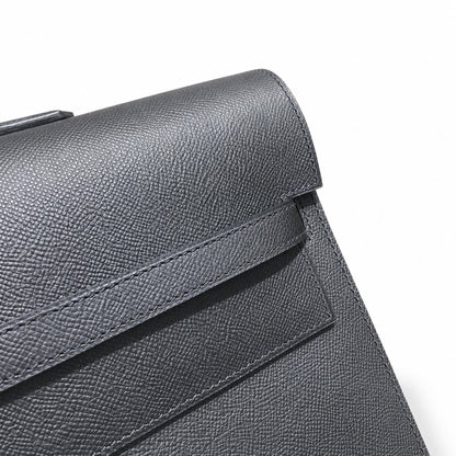 Kelly briefcase 38cm Epsom leather 89 Noir black top handcraft! Counter quality!