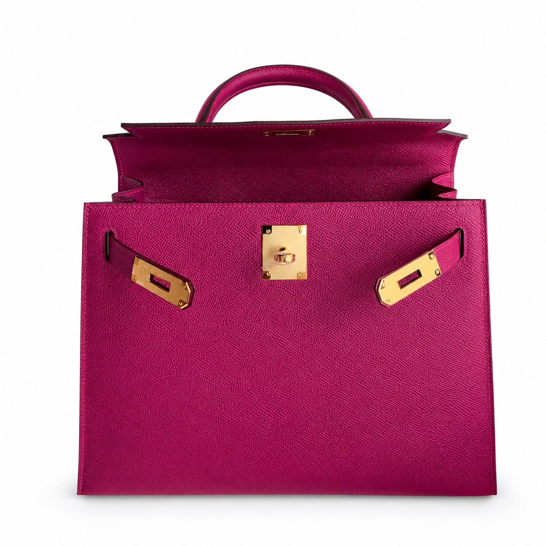 Custom order💕kelly28 L3 rose purple epsom gold buckle, fully hand-sewn with wax thread✈✈
