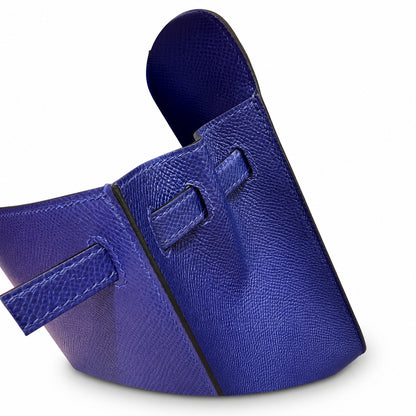 Kelly 25cm Epsom leather 7T BlueElectric electric blue top handcraft! Counter quality!