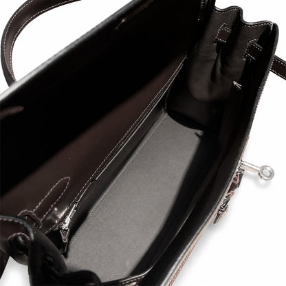 New limited edition 😍😍 32Kelly Lakis BOX patchwork, ebony color🪵 silver buckle. The old money style series is low-key and noble. It exudes an elegant and retro temperament from the inside out. It is n