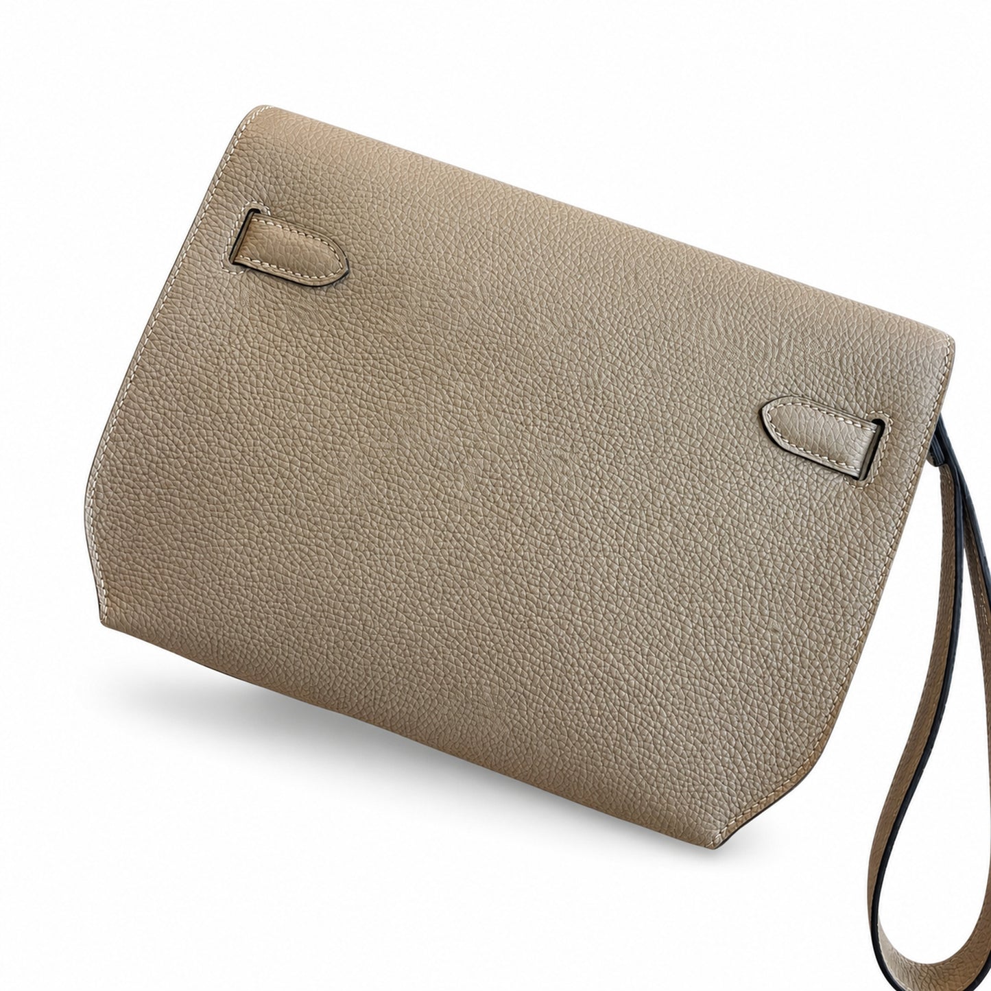 Kelly Depeches 25 clutch, Togo leather (with additional shoulder strap), can be worn cross-body, can be carried by hand or on the wrist, daily needs, seamless switch between business/leisure - central