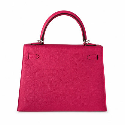 Customer order💕kelly25 5J pink epsom silver buckle hand-stitched