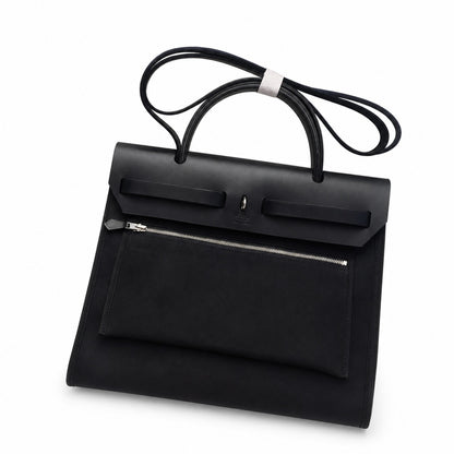Herbag 31Cm pure black (universal version for both men and women, the most academic bag God's name: Her bag) real shot upgraded version detail picture It has one more back pocket than the original Kel