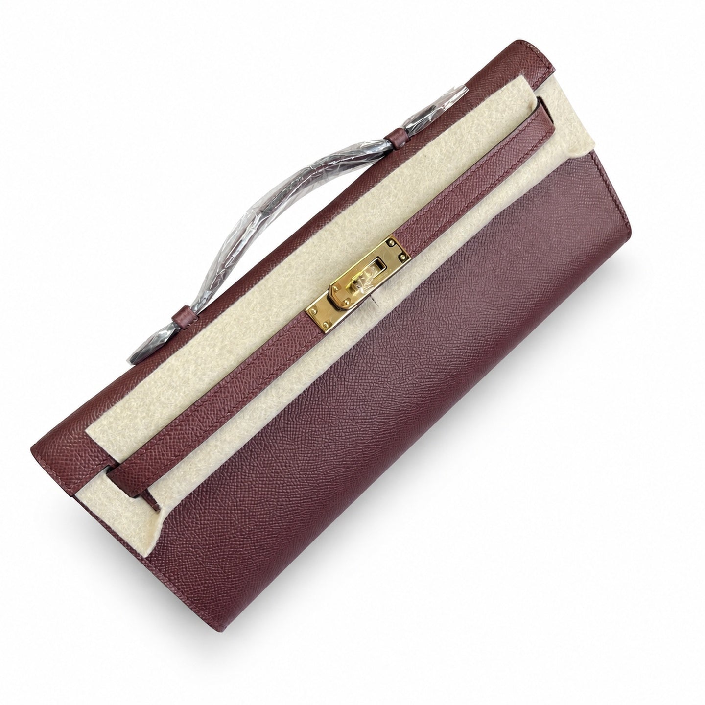 Kelly Cut 31 Clutch Epsom Leather Picture Burgundy