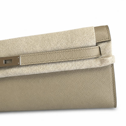 Kelly Cut 31 Clutch Epsom Leather Picture Windbreaker Gray