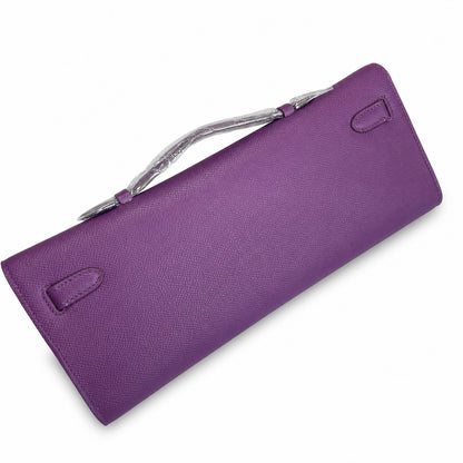 Kelly Cut 31 Clutch Epsom Leather Picture Anemone Purple