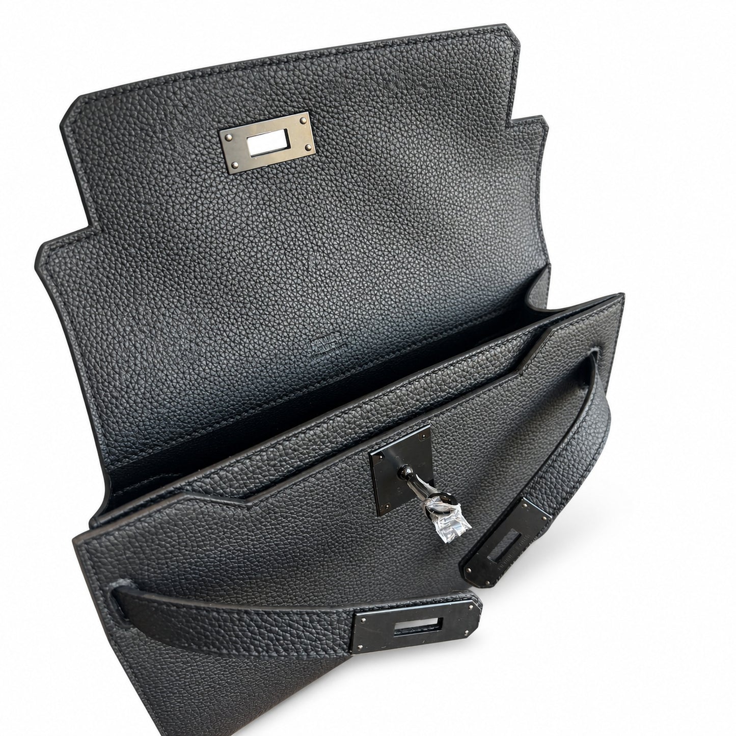 Kelly Depeches 25 clutch, Togo leather (with additional shoulder strap), can be worn cross-body, can be carried by hand or on the wrist, daily needs, seamless switch between business/leisure - central