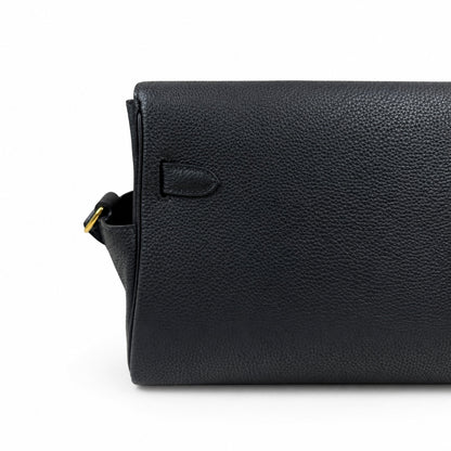 🆕 In stock Kelly Messenger messenger bag for men and women, black gold buckle, imported leather, all-steel hand-waxed thread, the highest cost-effectiveness on the entire network. The classic combinat