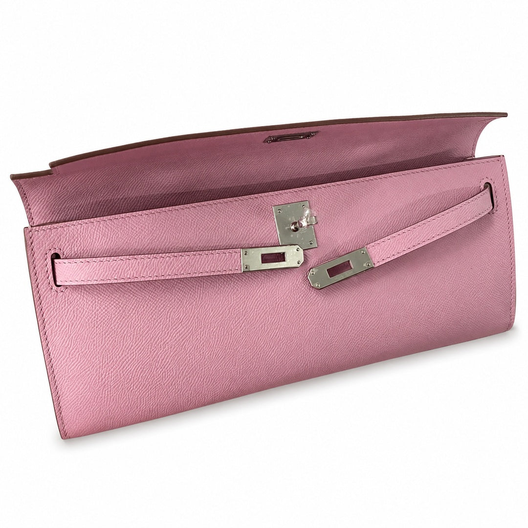 Kelly cut 31 handbag epsom mallow purple silver buckle ready stock