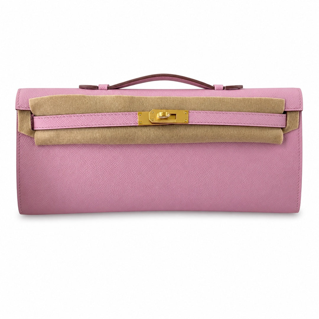 Kelly cut 31 handbag epsom mallow purple gold buckle ready stock