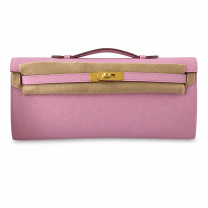 Kelly cut 31 handbag epsom mallow purple gold buckle ready stock