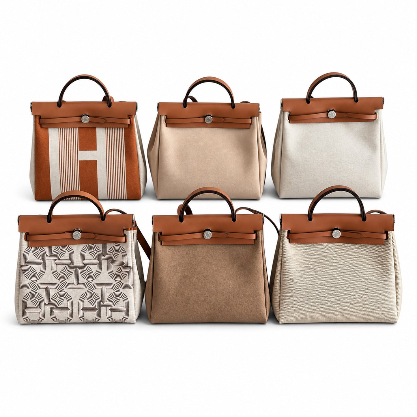 Hermers' popular herbag 31cm is designed to be inspired by saddle bags. The body of the bag is made of canvas, and the inseam, shoulder straps and handle are made of leather. The appearance is very si