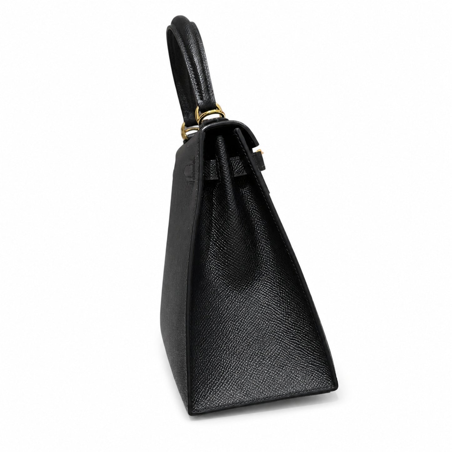 kelly25cm, ck89/Black, Epsom, gold, all handmade‼ ️Kelly 25cm, black, palm print, gold buckle, high-end handmade exclusive customization‼ ️Purely hand-made nails, hand-engraved hardware, fine steel Di