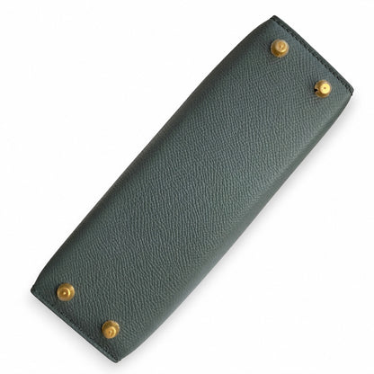 Fully hand-sewn👉Second generation Mini Kelly 19cm imported Epsom leather almond green gold buckle