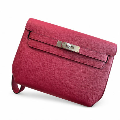 Kelly Depeches 25 clutch, Togo leather (with additional shoulder strap), can be worn cross-body, can be carried by hand or on the wrist, daily needs, seamless switch between business/leisure - central
