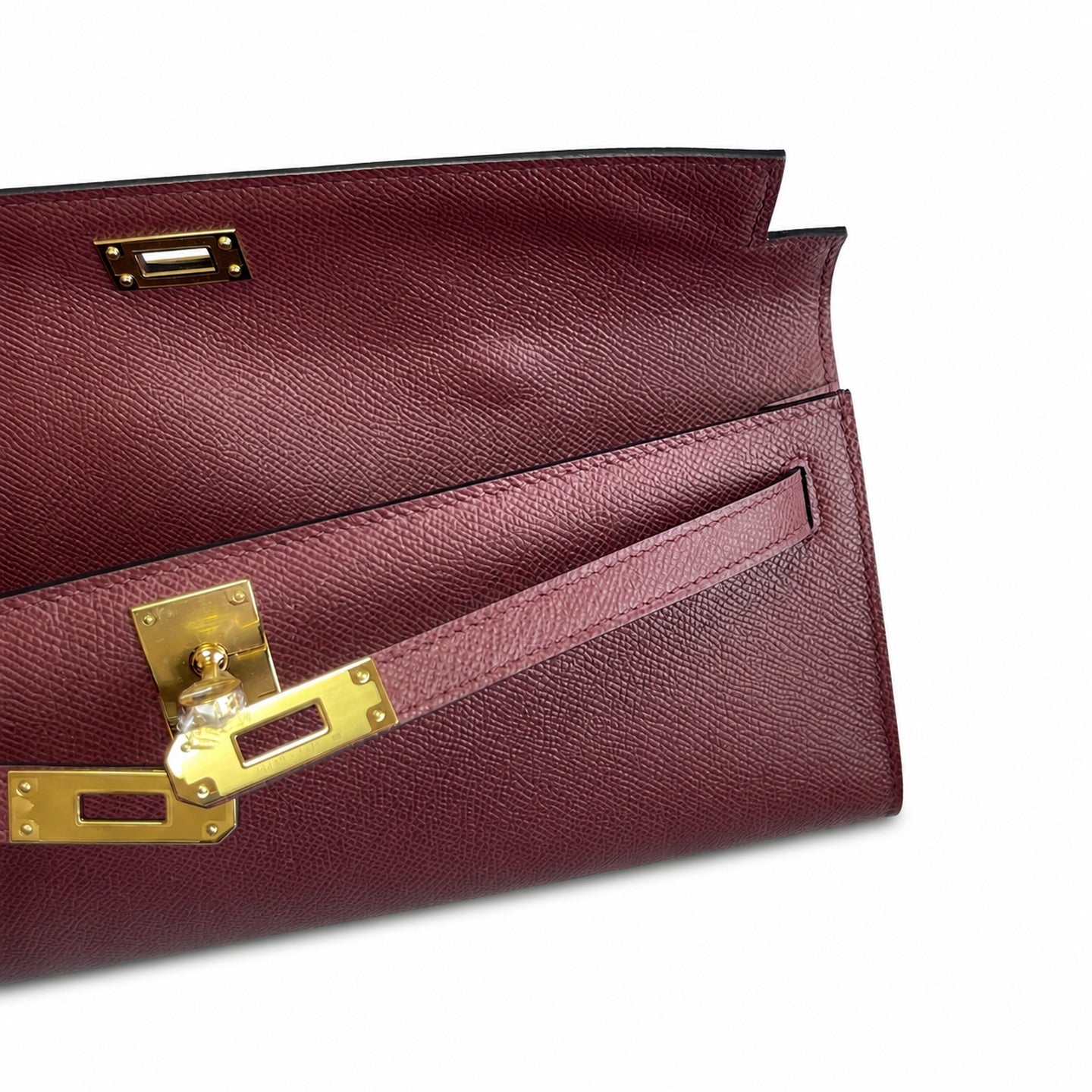 Kelly Cut 31 Clutch Epsom Leather Picture Burgundy