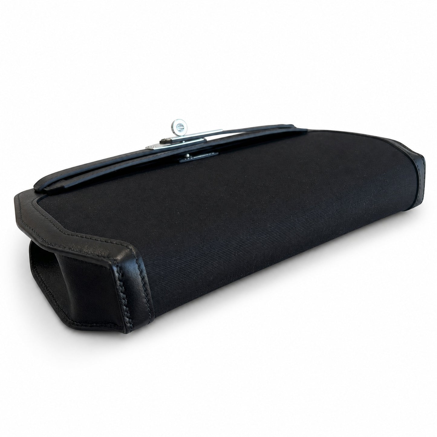 Kelly Depeches 25 clutch, canvas and swift leather (with additional shoulder strap), can be carried cross-body, can be carried by hand or on the wrist, daily needs, seamless switching between business