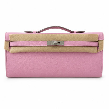Kelly cut 31 handbag epsom mallow purple silver buckle ready stock