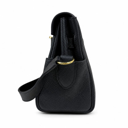 🆕 In stock Kelly Messenger messenger bag for men and women, black gold buckle, imported leather, all-steel hand-waxed thread, the highest cost-effectiveness on the entire network. The classic combinat
