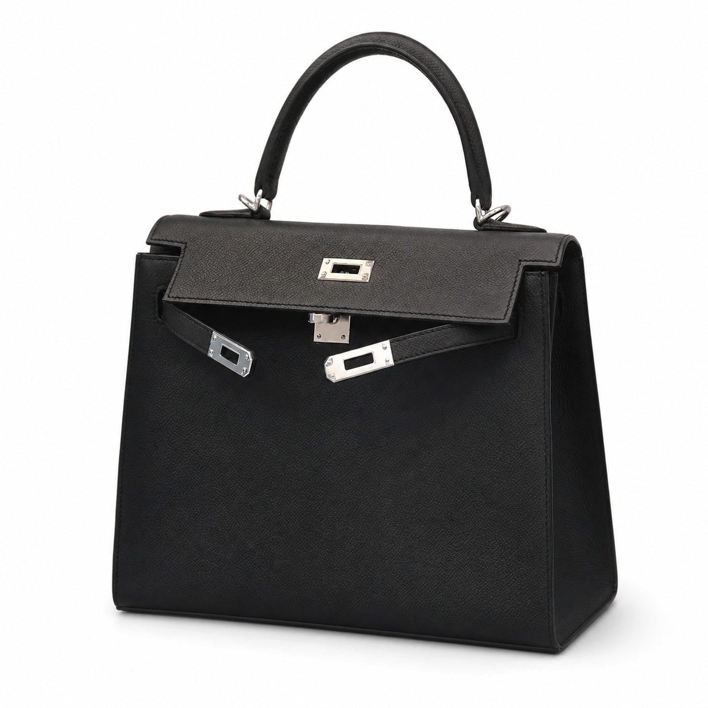 👀kelly Epsom 25cm [Black Silver]——Small and cute🥰