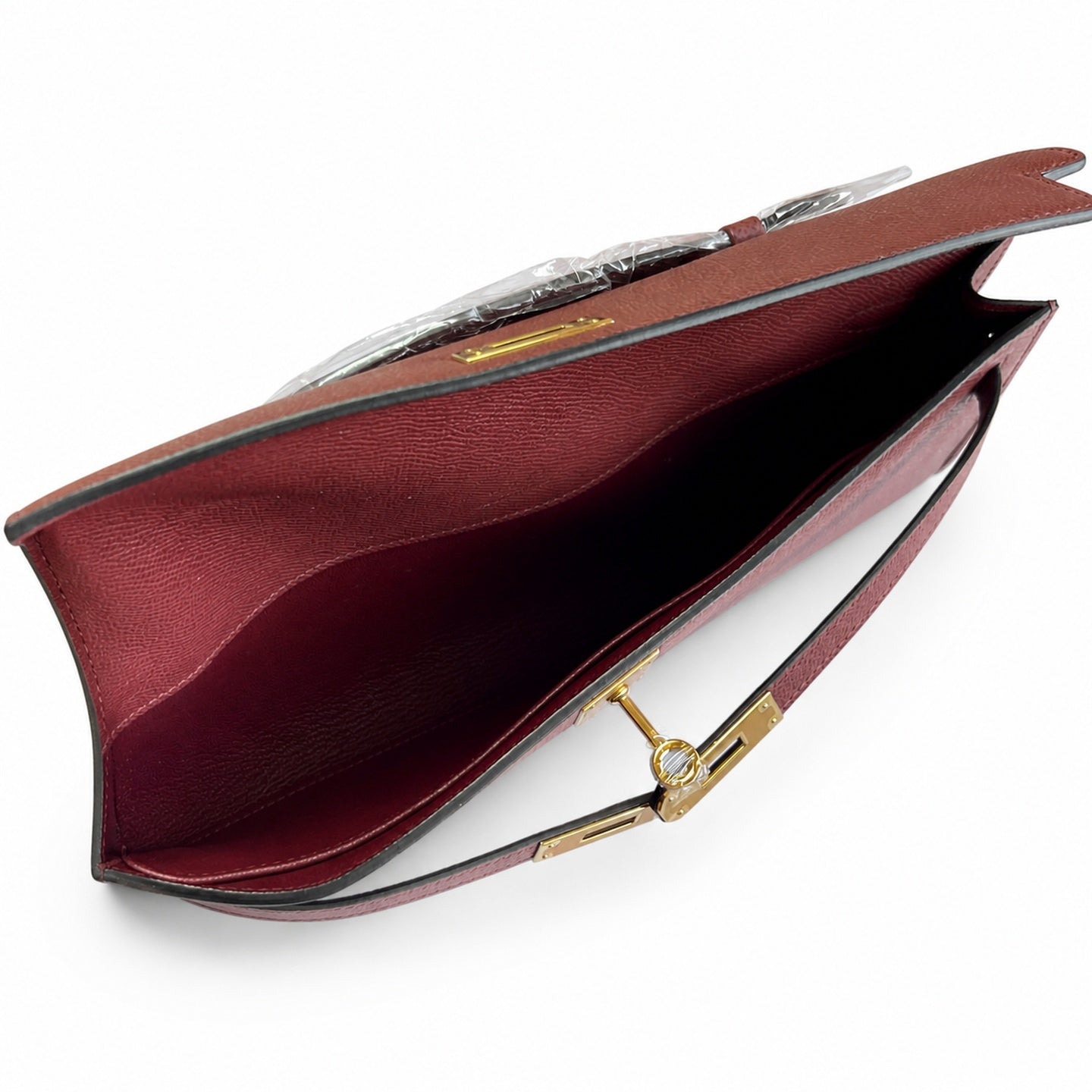 Kelly Cut 31 Clutch Epsom Leather Picture Burgundy