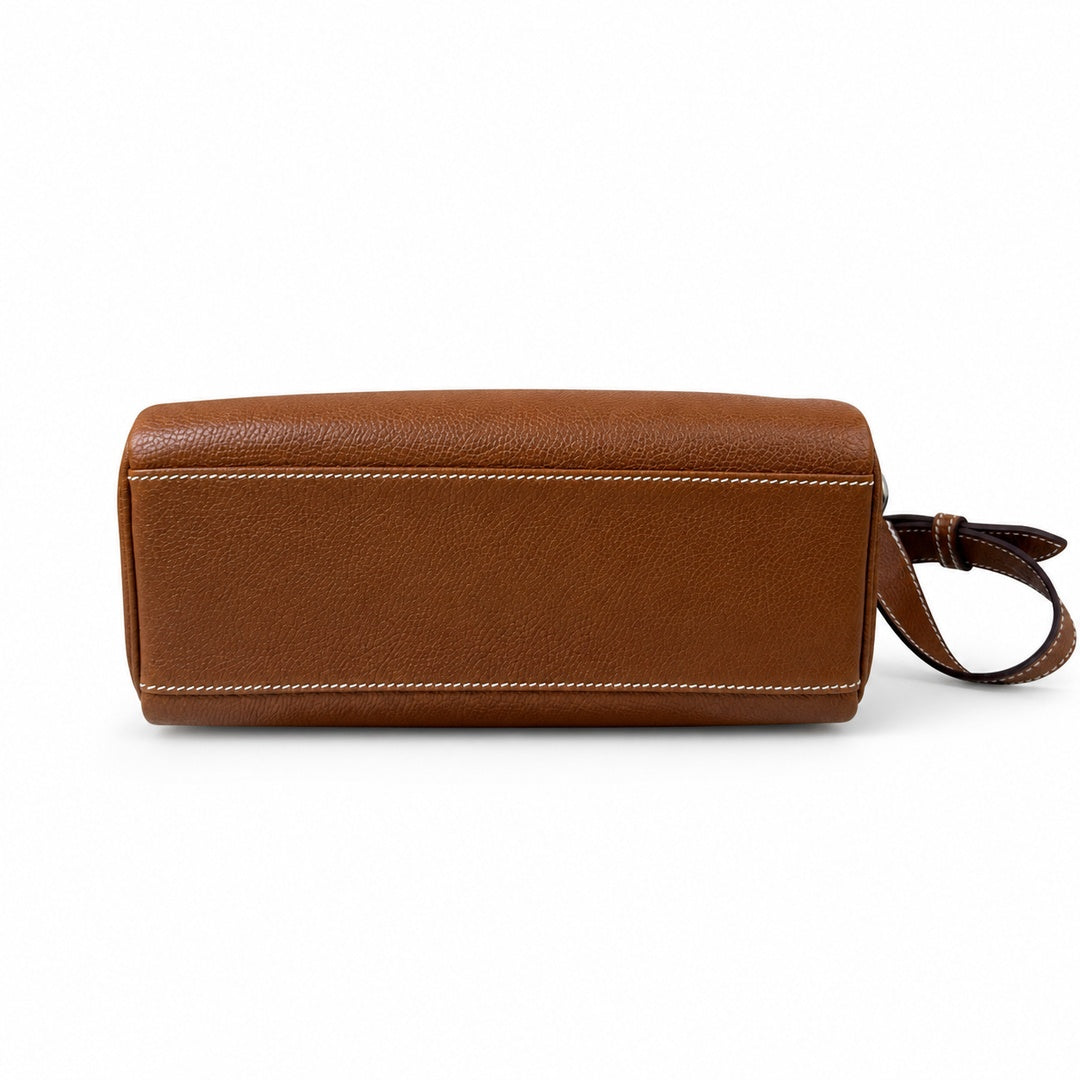 🆕 In stock Kelly Messenger messenger bag for men and women, Fubao leather gold brown silver buckle, imported leather, all-steel hand-waxed thread, the highest cost performance on the entire network. T