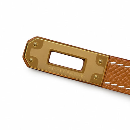 mini kelly 2, ck37/Gold, Epsom, gold, 19cm, all handmade‼ ️Mini Kelly II, golden brown, palm print, gold buckle, 19cm, high-end fully handmade and customized‼ ️Purely hand-made nails, hand-engraved ha