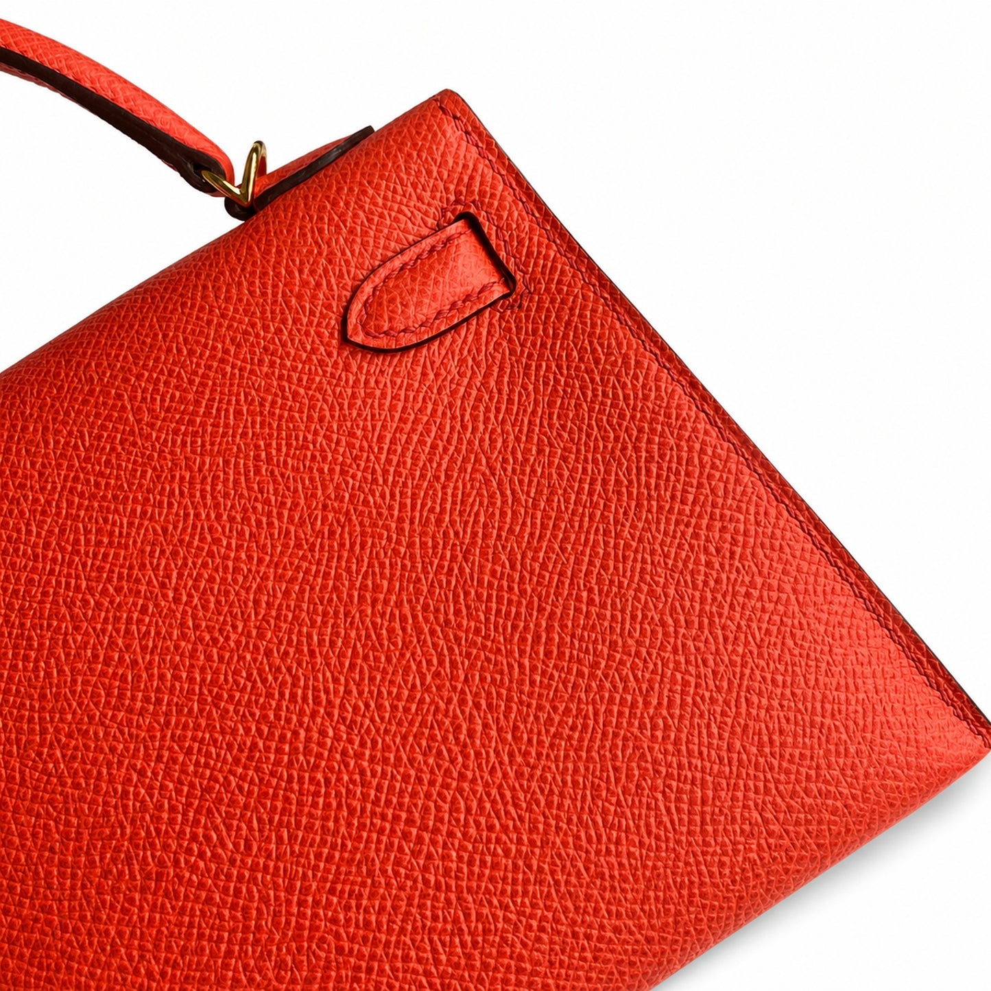 Fully hand-sewn👉Second generation Mini Kelly 19cm imported Epsom leather Texas pink gold buckle
