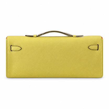Kelly cut 31 handbag epsom chick yellow silver buckle ready stock