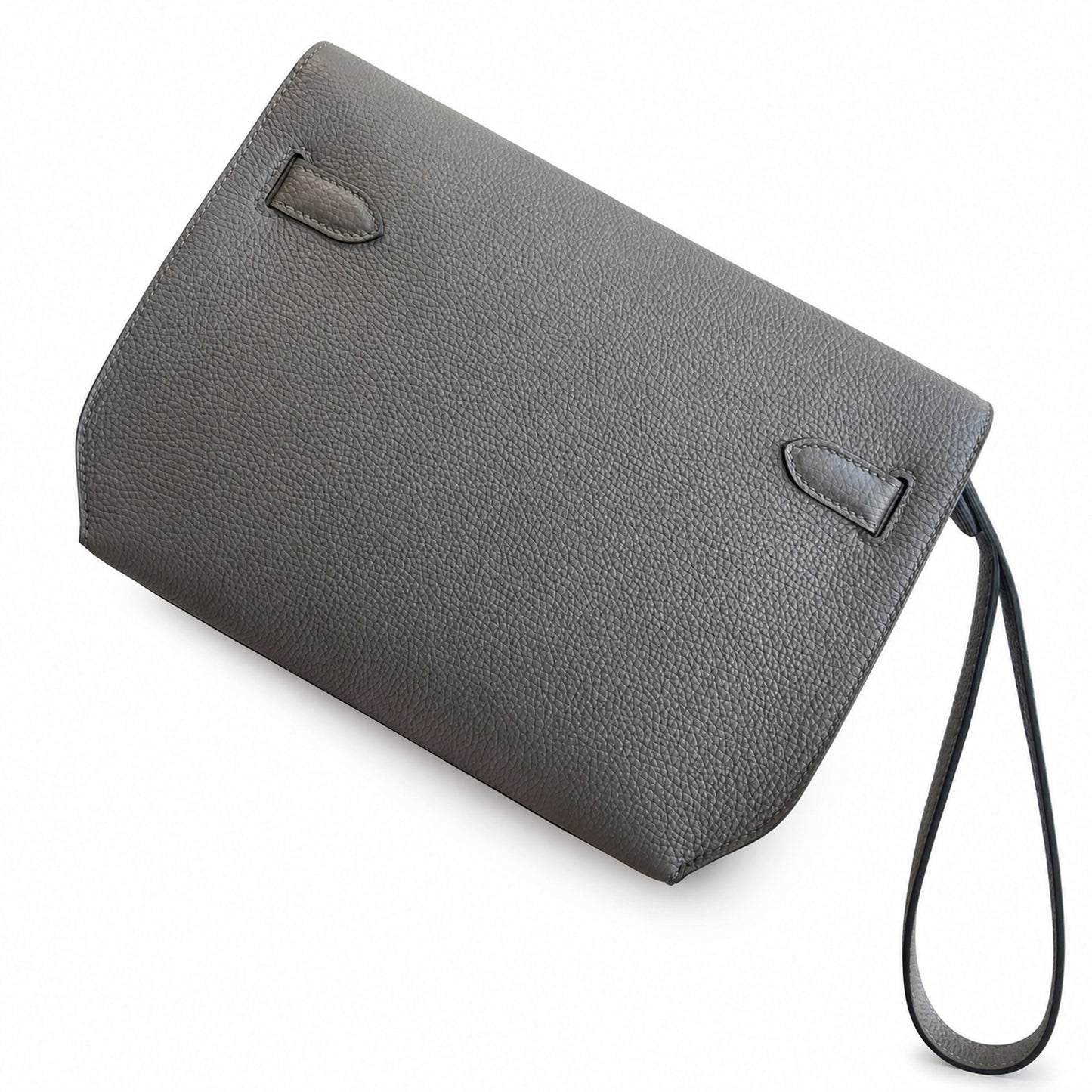 Kelly Depeches 25 clutch, Togo leather (with additional shoulder strap), can be worn cross-body, can be carried by hand or on the wrist, daily needs, seamless switch between business/leisure - central