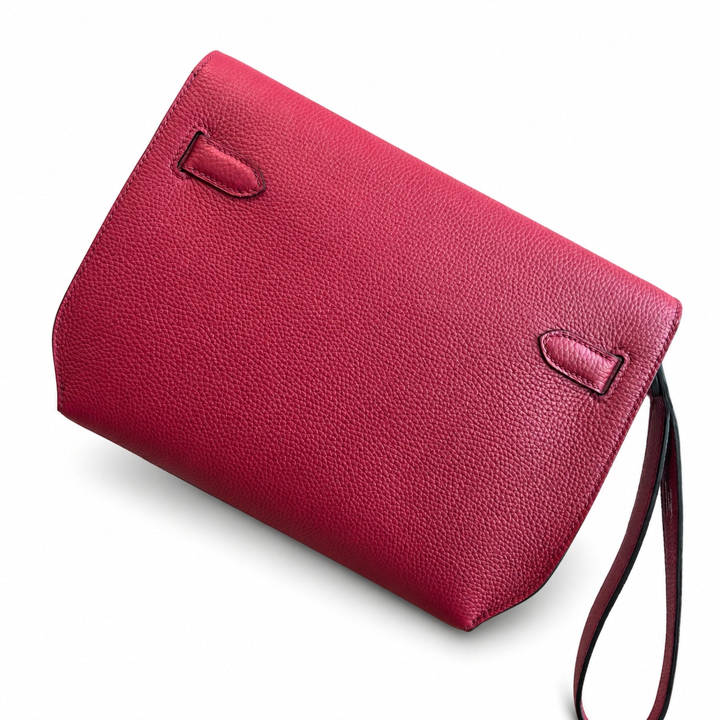 Kelly Depeches 25 clutch, Togo leather (with additional shoulder strap), can be worn cross-body, can be carried by hand or on the wrist, daily needs, seamless switch between business/leisure - central