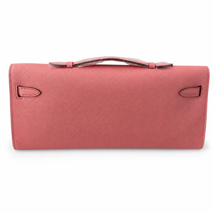 Kelly cut 31 clutch epsom milkshake powder gold buckle in stock