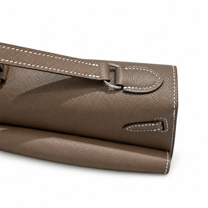 Latest new style 🆕 kelly latest style FW 2022 double-sided kelly epsom leather double-sided irregular design bold change new look more handsome and stylish 18 elephant gray silver buckle