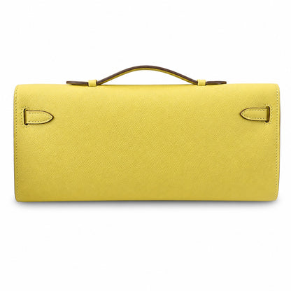 Kelly cut 31 clutch epsom chick yellow gold buckle ready stock