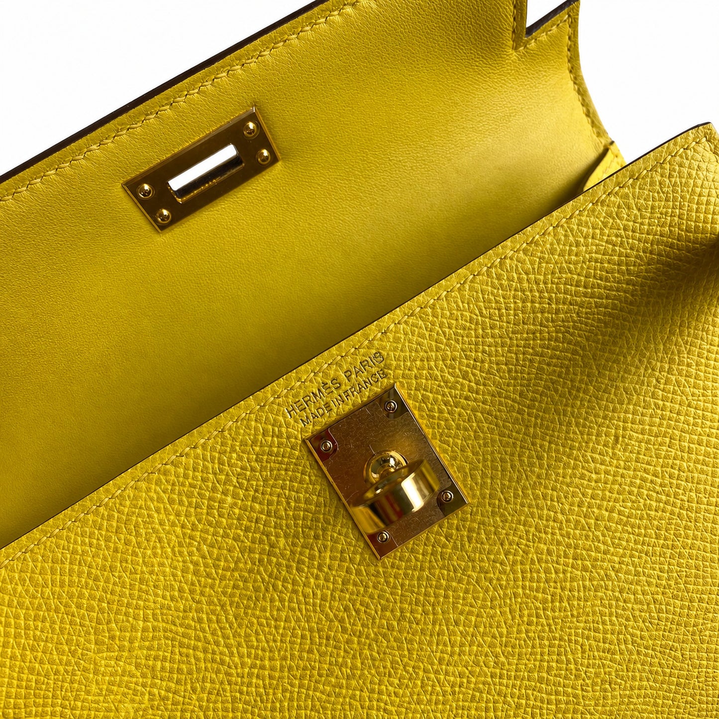 Fully hand-sewn👉Second generation Mini Kelly 19cm imported Epsom leather Naples gold buckle