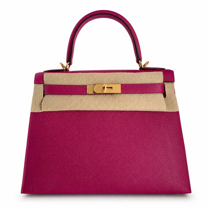 Custom order💕kelly28 L3 rose purple epsom gold buckle, fully hand-sewn with wax thread✈✈