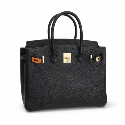 Birkin Retourne in Noir Togo Leather with Contrast Interior (Gold Hardware)
