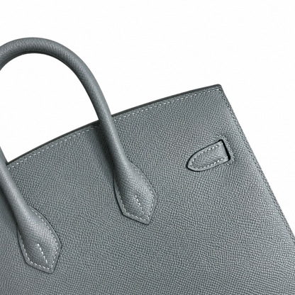 Birkin 25 Sellier 63 Vert Amande Epsom Silver Hardware