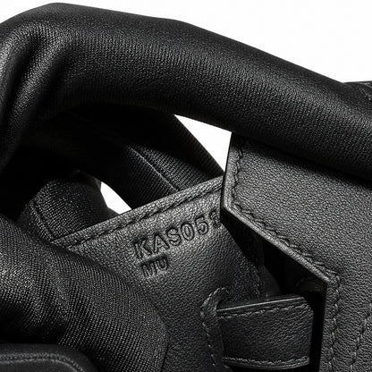 Birkin Ghillies 30 Total Black Leather Top-Handle Bag