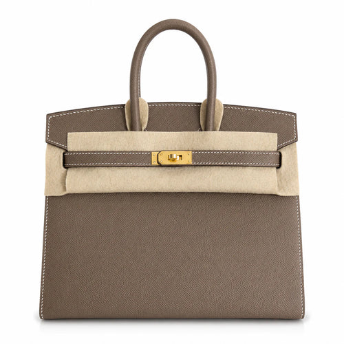 Birkin 25 Sellier 18 Etoupe Epsom Gold Hardware
