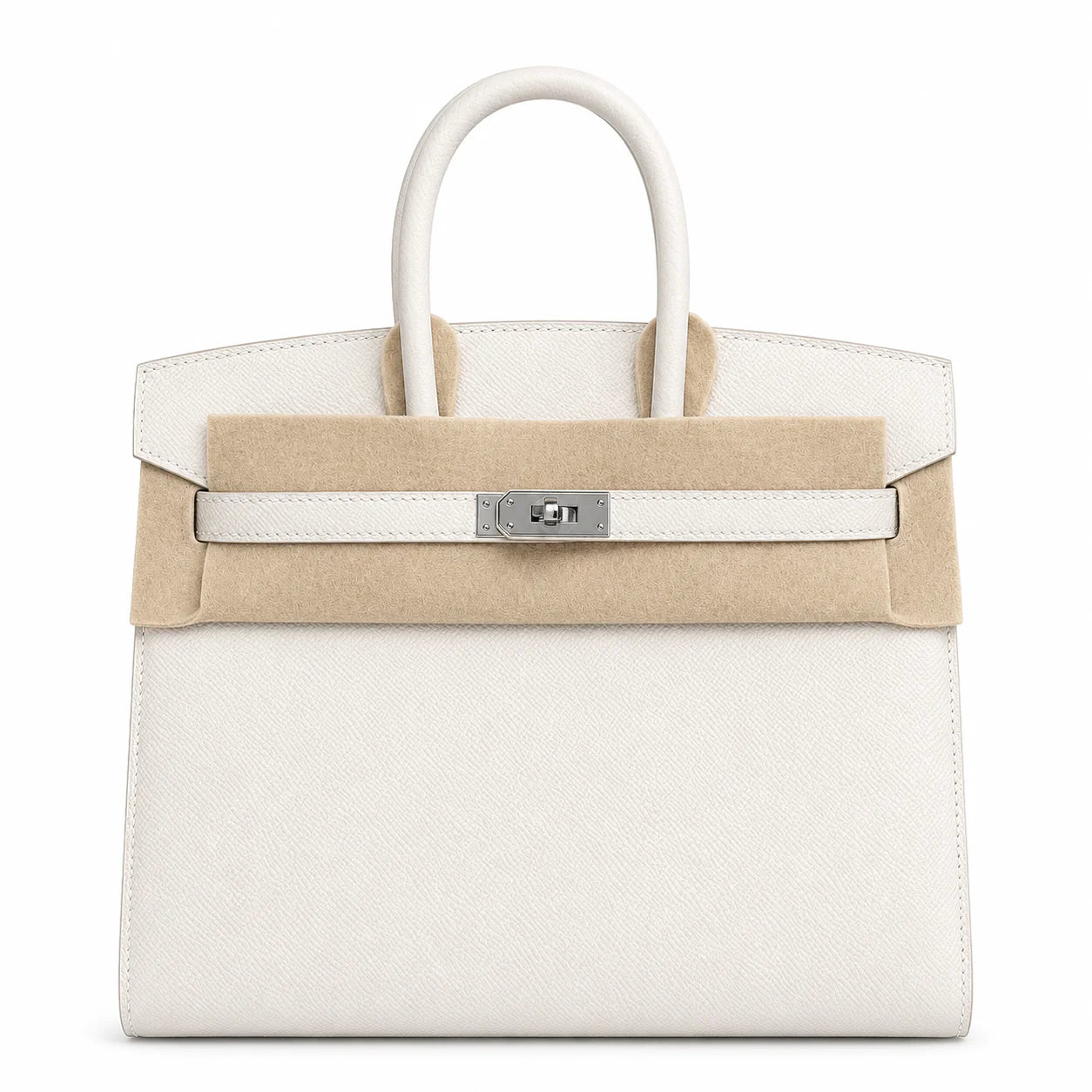 Birkin 25 Sellier 10 Craie Epsom Silver Hardware